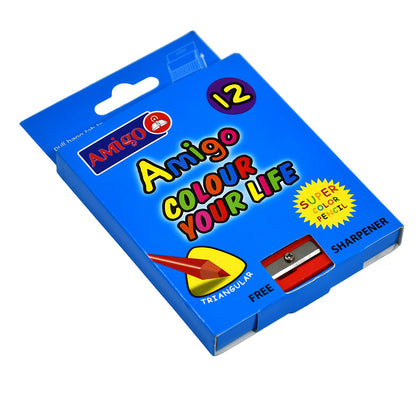 12 Piece Color Pencils With Sharpener