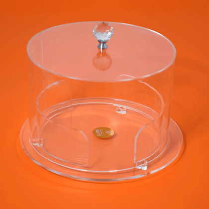 Acrylic Clear Cake Stand With Lid