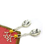 2-Piece Salad Server Set Flower Handle