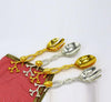 2-Piece Salad Server Set Flower Handle