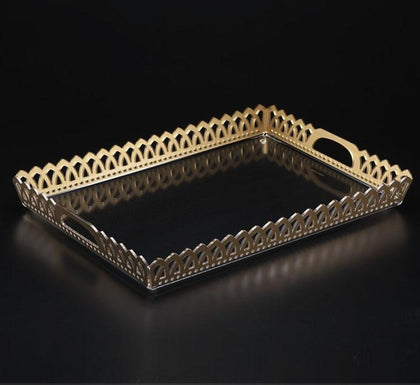 Acrylic Castle Tray Medium Gold