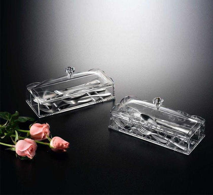 Acrylic Cutlery Holder Clear