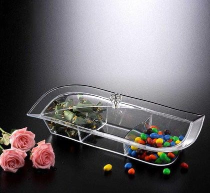 Acrylic Deluxe 3 Partition Candy Box