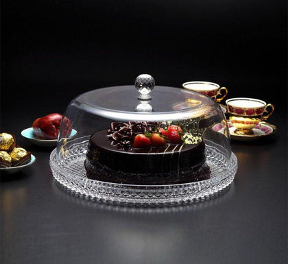 Acrylic Diamond Round Cake Set Clear