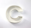 Alphabet C Letter Shaped Ceramic Appetizer Plate
