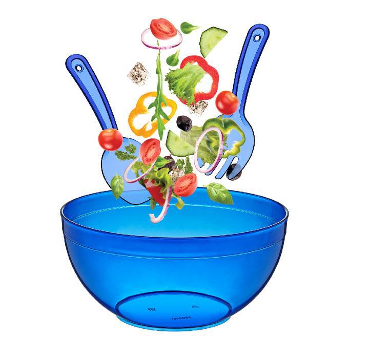 Crystal Chef Salad Service Set 5.5 Litre Multi-Color
