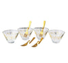 Cuisine Art 8-Piece Tasting Set Clear/Gold