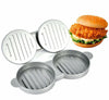 Double Press Hamburger And Patties Maker Silver 28cm