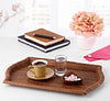 Evelin Sided Service Tray Brown