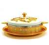 Hot Pot Mat White Gold