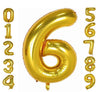 Large Gold Number #6 Foil Balloon