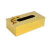 Metal Tissue Box Rectangular Golden Finished