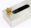 Metal Tissue Box Rectangular Silver Finished