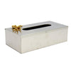 Metal Tissue Box Rectangular Silver Finished