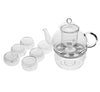 Neoflam 8 Pieces Tea Set With Burner Clear