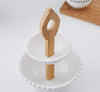 Orchid Chip and Dip with Wooden Holder