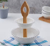 Orchid Chip and Dip with Wooden Holder