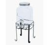 Orchid Glass Drink Water Beverage Dispenser with Stand Clear 4L