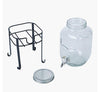 Orchid Glass Drink Water Beverage Dispenser with Stand Clear 4L