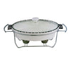 Oval Ceramic Casserole Dish with Warmer Rack