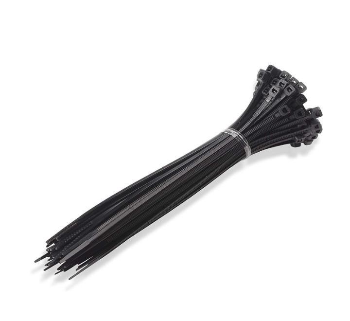 Plastic Twist Beaded Cable Tie Tag Lock Black