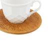 Porcelain Cup and Wooden Saucer Set