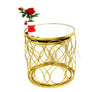 Round Metal Leg Base Coffee Table