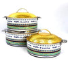 Set Of 3 Stainless Steel Hotpot Multi-Color