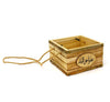 Small Hanging Wooden Flower Basket